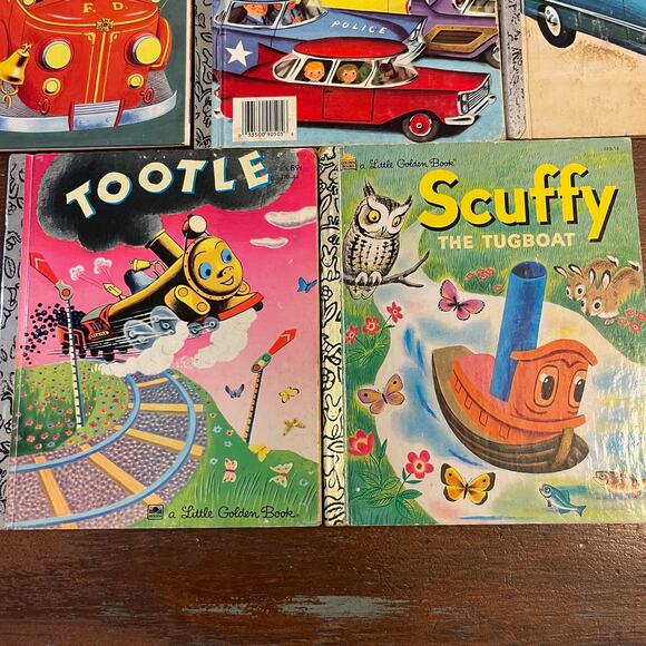 A Little Golden Book Collectible Kids 08 Books Mix Cars Fire Engine Trucks - Picture 4 of 6